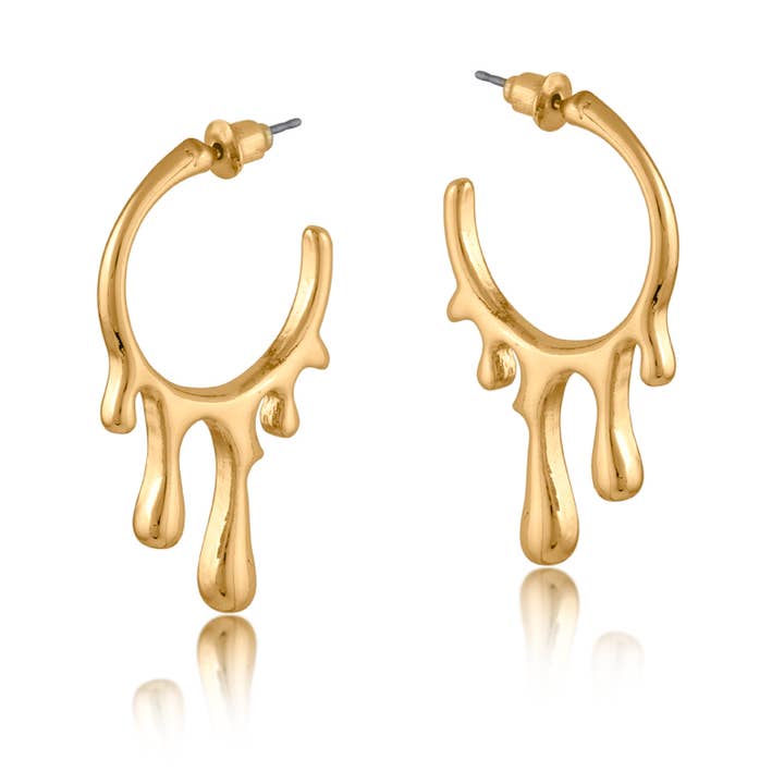 Amalis Paint Drop Hoop Earrings for wholesale by Big Metal London