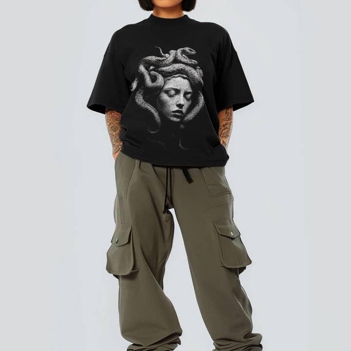 KILLER RETRO - Wholesale Screen Printed T-Shirt - Women's - Vintage Medusa Retro Graphic Tee.1