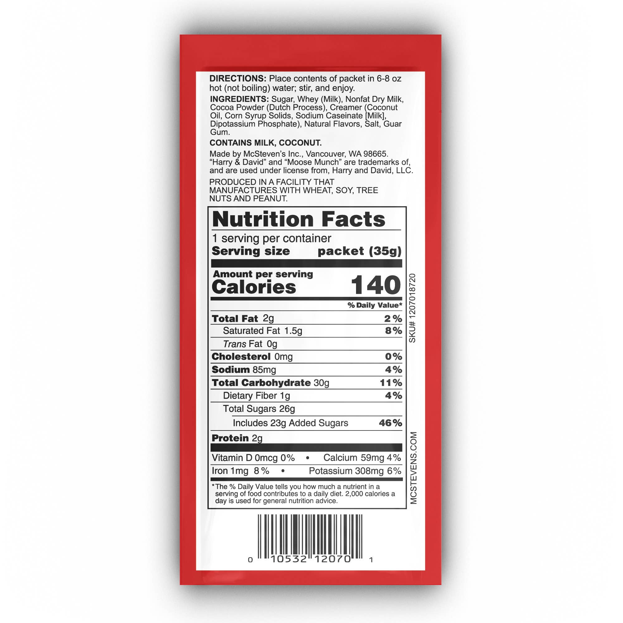 McSteven's - Wholesale Hot Cocoa Mix/Kit - H&D® Moose Munch Caramel Cocoa (1.25oz Packets)1