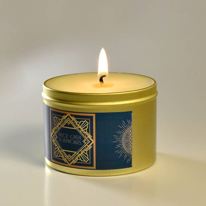 Travel Candles for Men, Man Candles, Masculine Candles 5oz for wholesale by Brick Oven SoapWorks