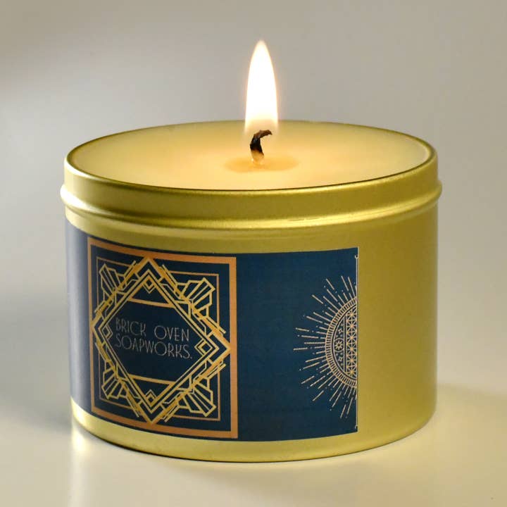 Candele da viaggio per uomo, candele uomo, candele maschili 5oz per la vendita all'ingrosso da parte di Brick Oven SoapWorks