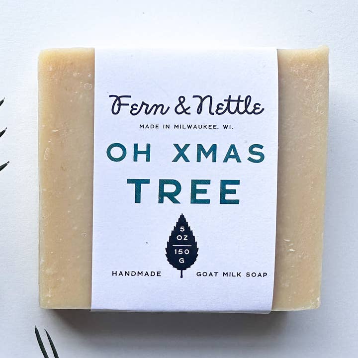Oh Xmas Tree Goat Milk Soap for wholesale by Fern and Nettle