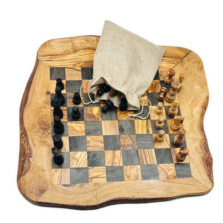 Bearthy - Wholesale Board Game - Olive Wood Handmade Large Unique Chess Board Gift4