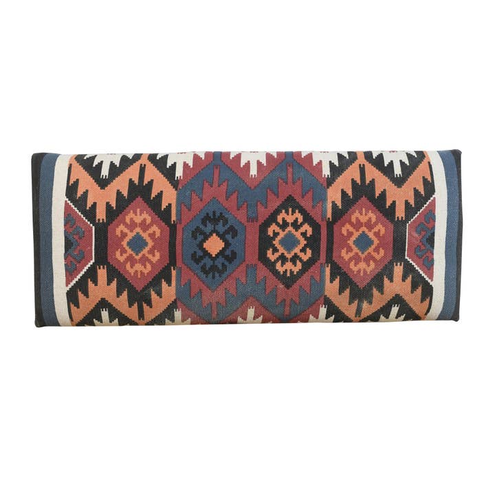 LR Home - Wholesale Bench - Handcrafted Bohemian Accent Bench – Mango Wood & Cotton2