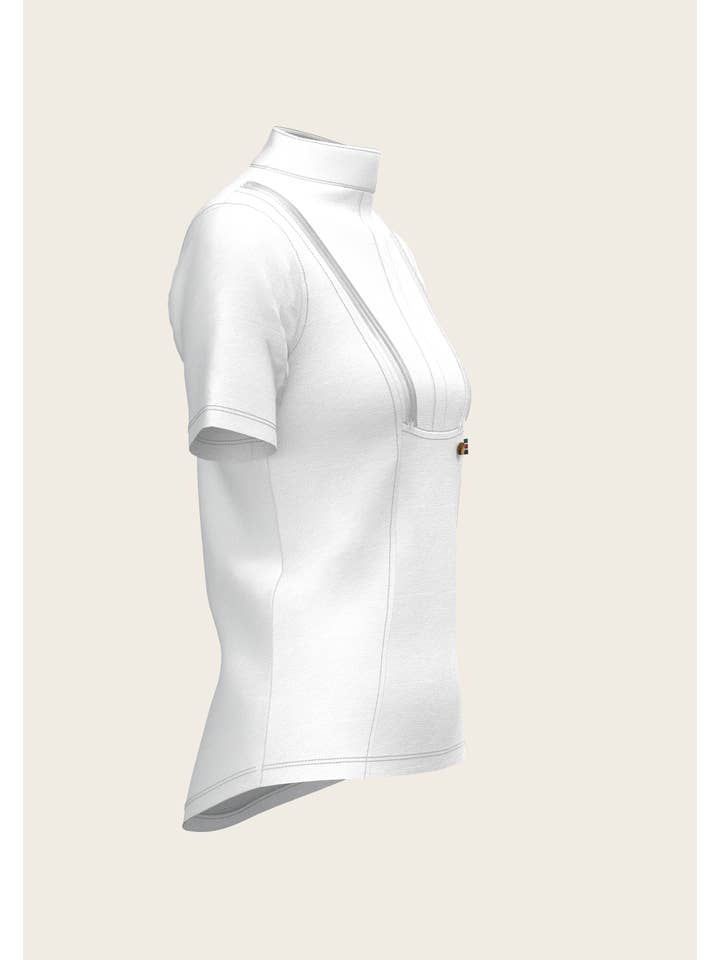 Espoir Equestrian – wholesale T-shirt – women's – Short Pleated Short Sleeve Show Shirt9