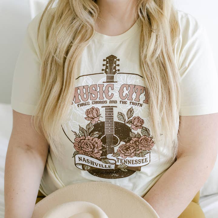 Nashville Music City T-Shirt for wholesale by Mason Grove Farm