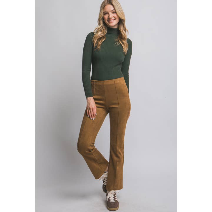 HiteJeans - Wholesale Pants - Women's - High Waisted Faux Suede Flare Pants1