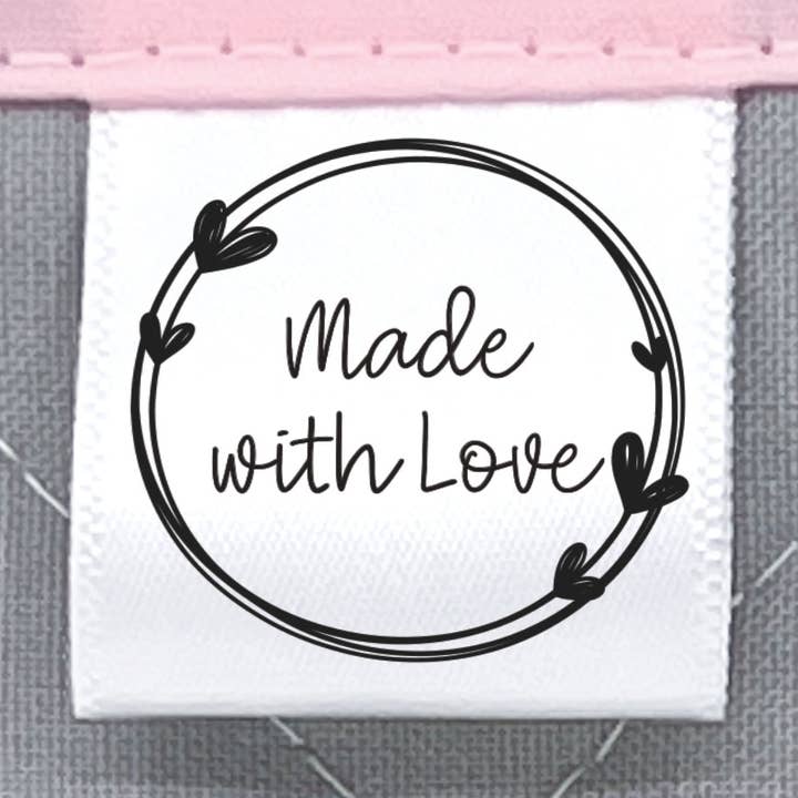 Étiquettes de couture en satin, vêtements et vêtements - WSE01 pour la vente par EverEmblem Inc.