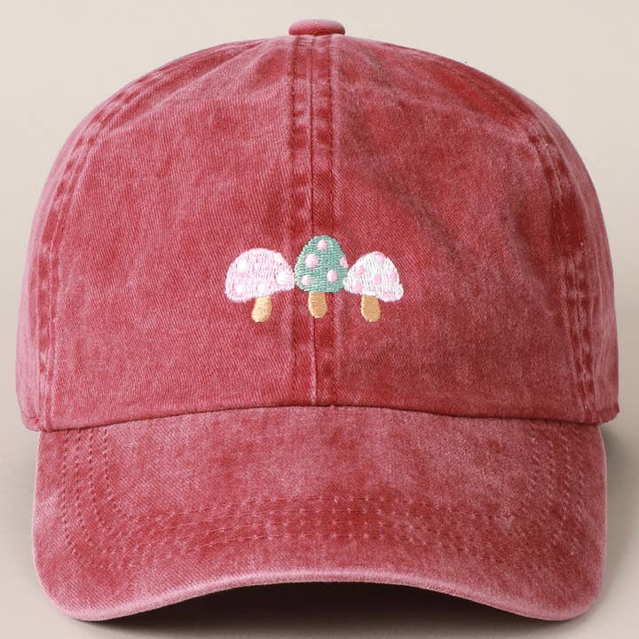 Fashion City - Wholesale Baseball Cap - Women's - Mushroom Pattern Baseball Cap