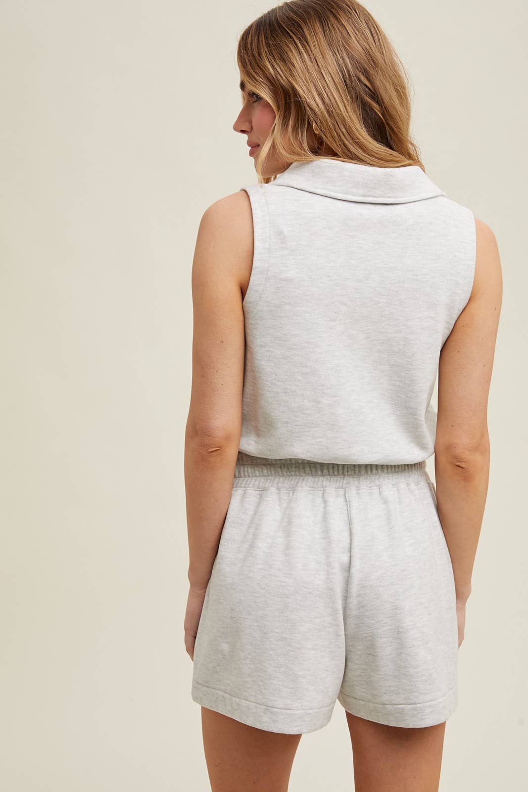 Wishlist Apparel - Vente Combishort – femme - COMBINAISON ATHLÉTIQUE À COL CLAUDINE / WL25-102083