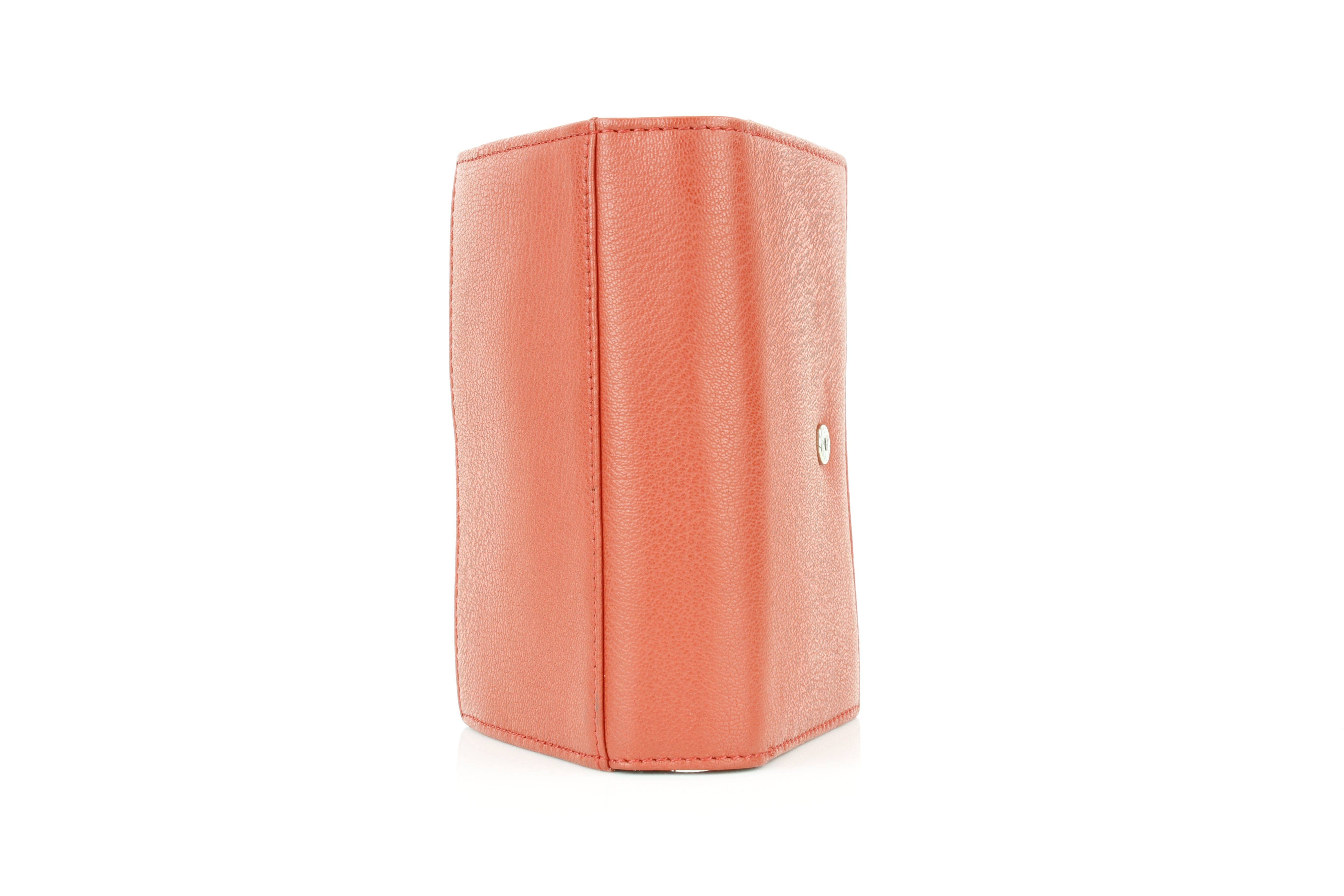 Leather Impressions Inc - Wholesale Wallet - Women's - Snap Leather Clutch Wallet | Zip Pocket RB LW 21 10012