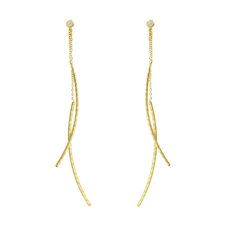 Diamond Cut Flutter Earrings for wholesale by Kamaria Jewelry