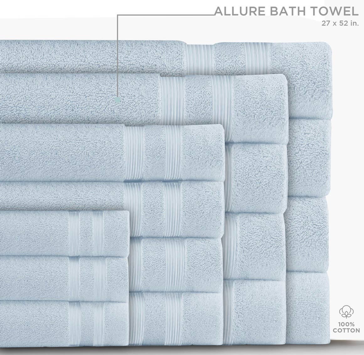 Moda at Home Enterprises, Ltd – wholesale Bath towel – ALLURE BATH TOWEL BLUE