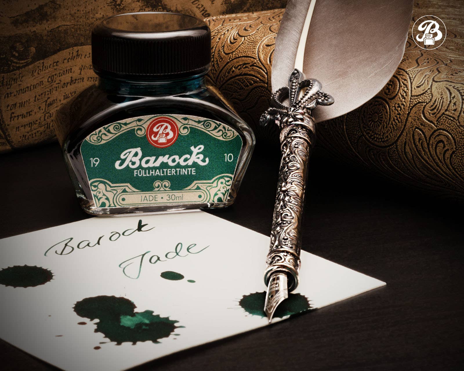 Octopus Concept GmbH – Großhandel Schreibtinte – Barock 1910 Schreibtinte Jade 30 ml5