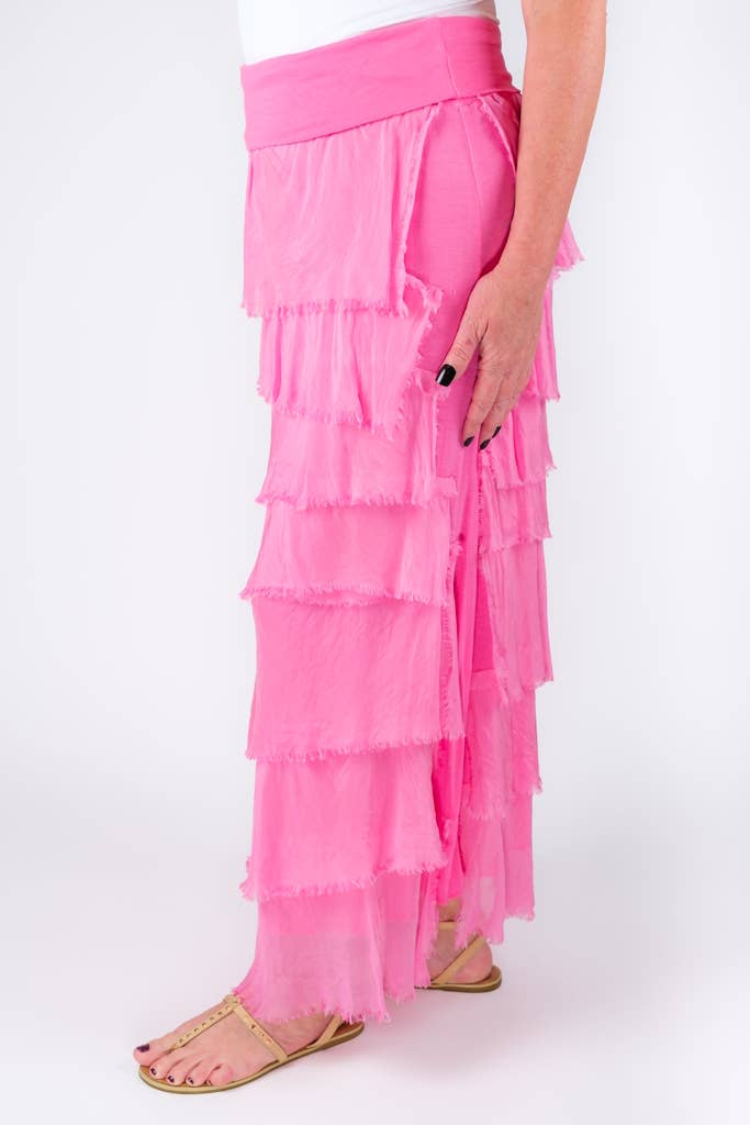 TINA Stephens Italy/Tees By Tina - Wholesale Skirt - Women's - Elisa Silk Ruffle Skirt (SL201)8