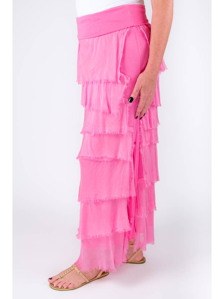 TINA Stephens Italy/Tees By Tina - Wholesale Skirt - Women's - Elisa Silk Ruffle Skirt (SL201)8