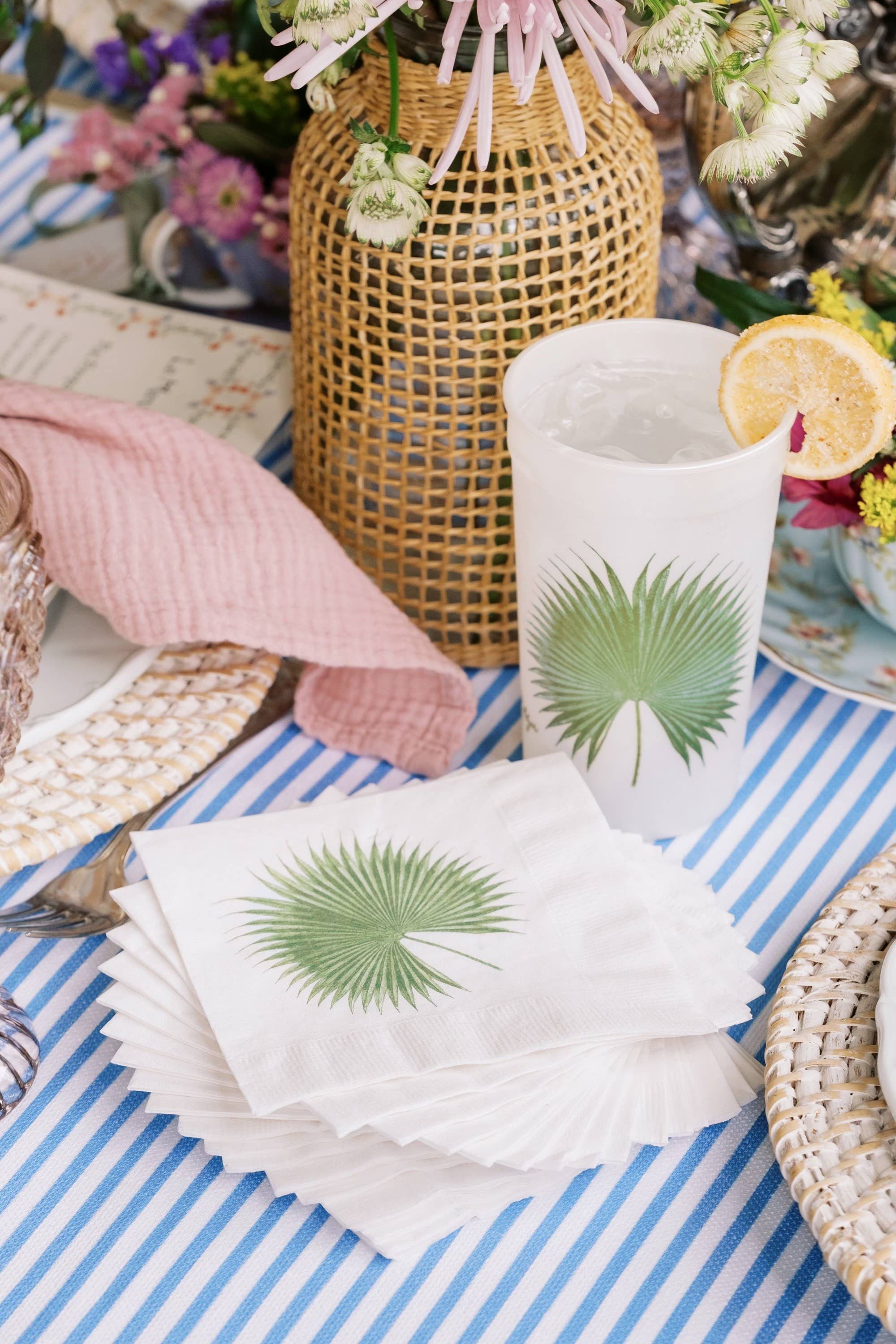 Alexa Pulitzer - Wholesale Disposable Napkin - Palm Cocktail Napkins1