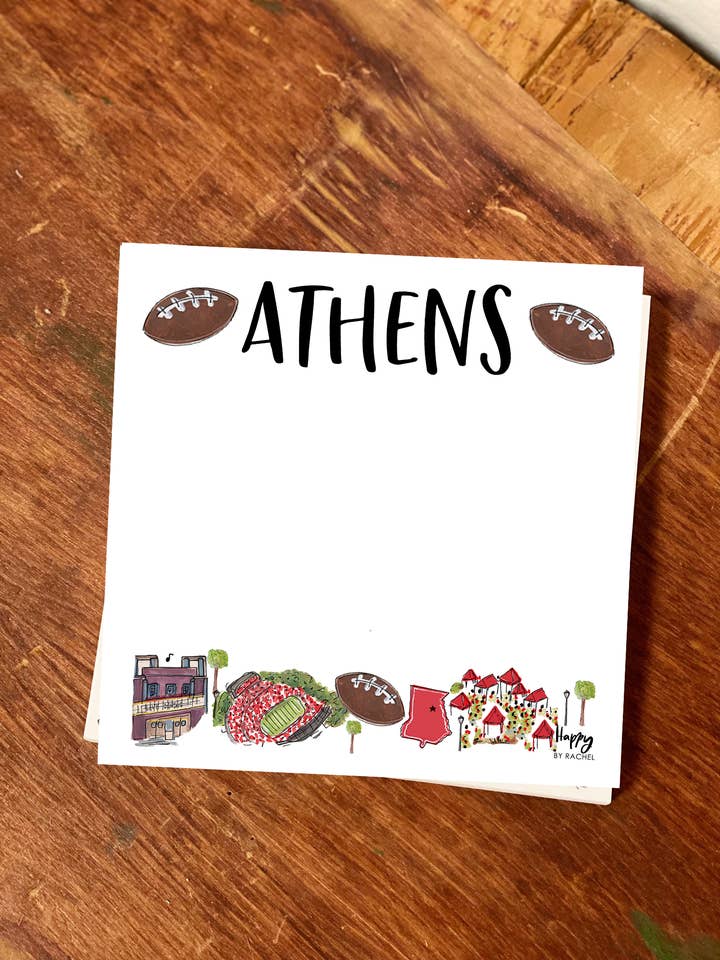 Athens, GA Notepad for wholesale by Happy By Rachel, LLC