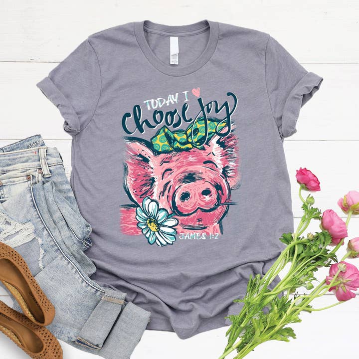 I Choose Joy Tee for wholesale by Love in Faith