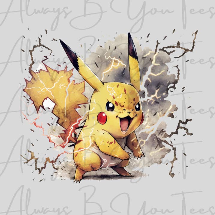 Pikachu Pokemon DTF Transfer for wholesale by Always B You Tees