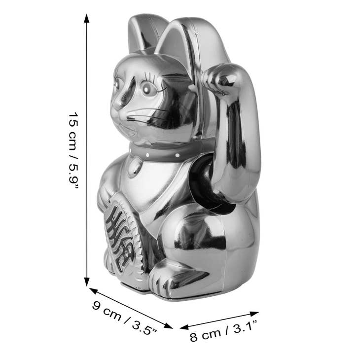 Tribal Trade GmbH - Wholesale Decorative Figurine - Lucky cat Maneki-neko waving cat 15cm white4