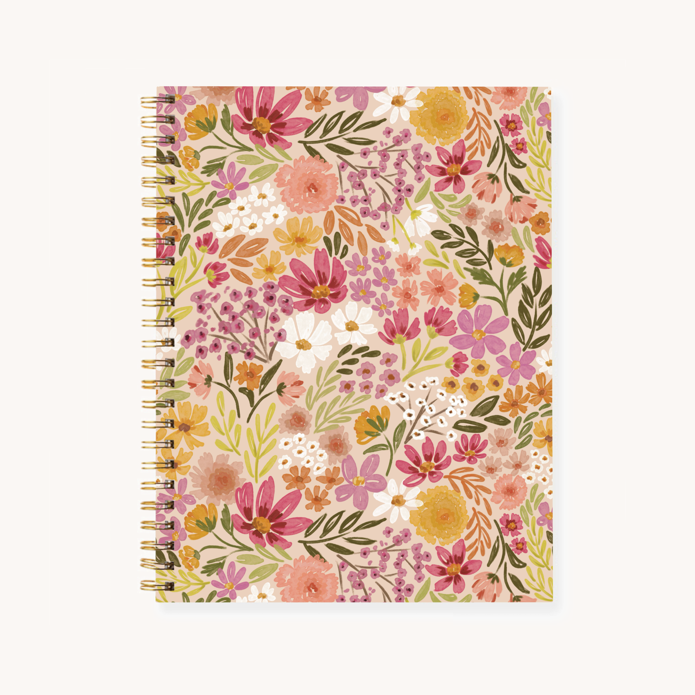 Elyse Breanne Design - Wholesale Notebook - Floral 7x9 Hardcover Spiral Notebook7
