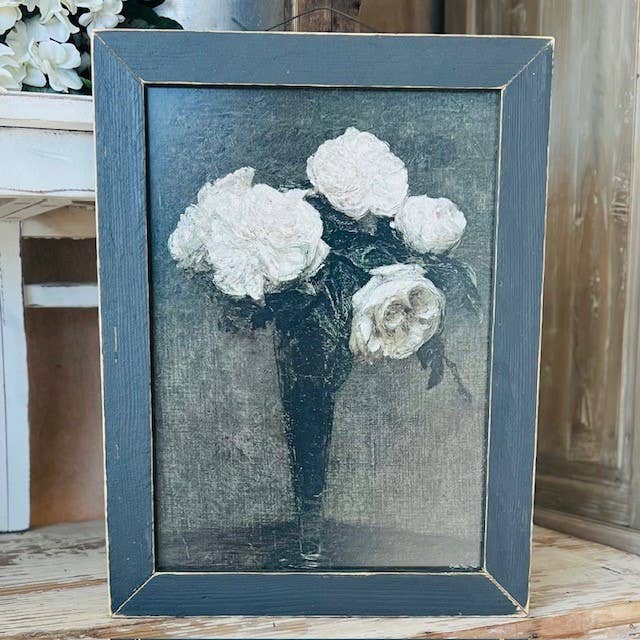 JanMichaels Art & Home - Wholesale Wall Sign - SDS1398 Delicate White Roses