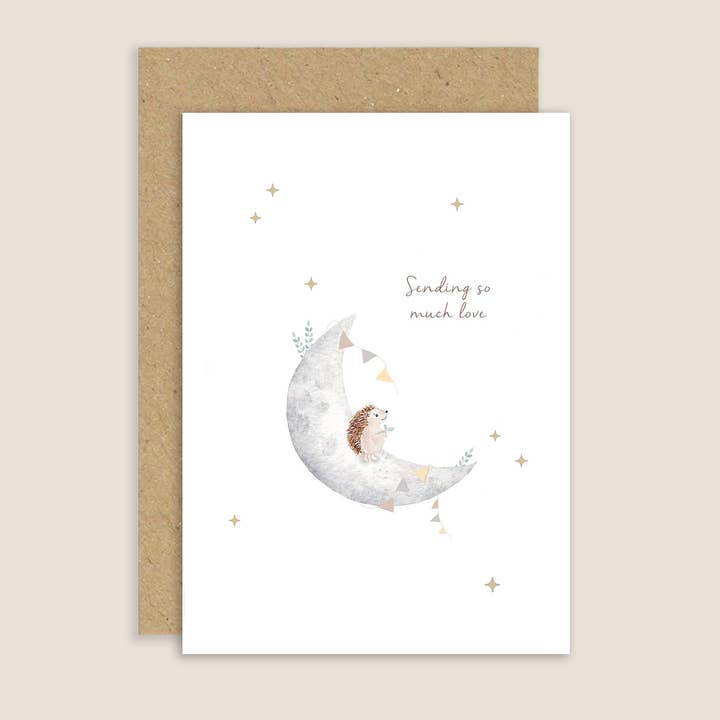 Tarjeta Sending So Much Love | Tarjeta laminada en oro | Heartfelt para venta al por mayor de Little Roglets