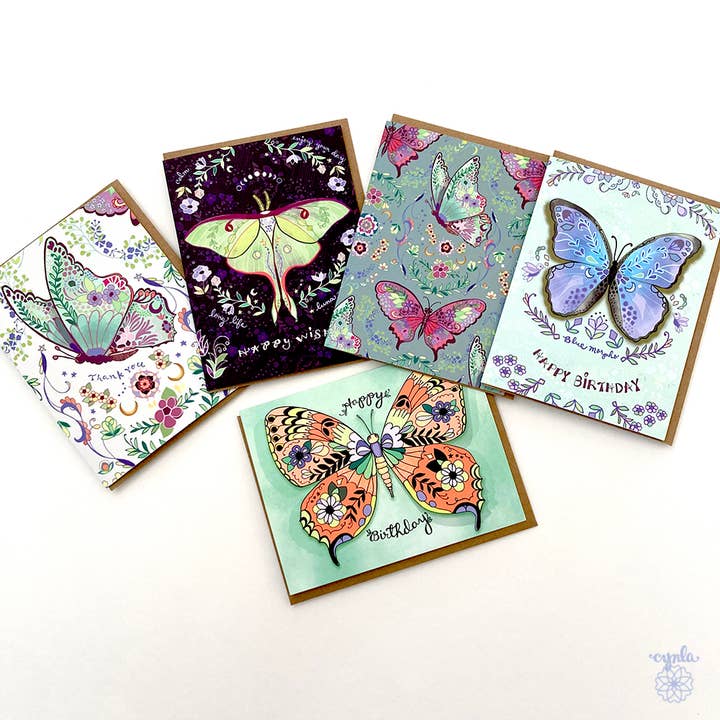 Cynla – wholesale Klistermärke – Butterfly klistermärke - monark, vackra klistermärken, 3 tums vinyl