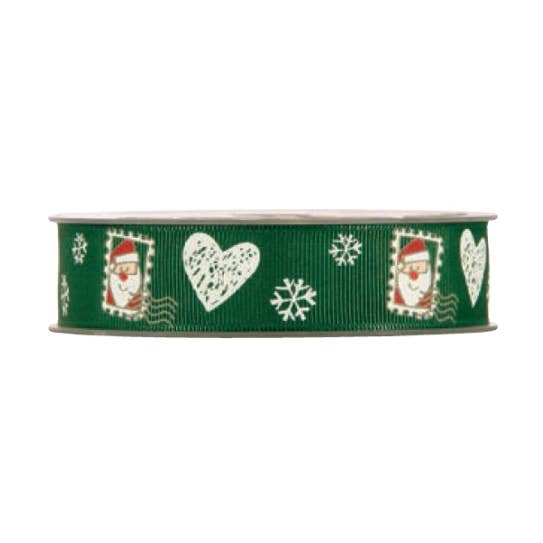 Fita natalina - carimbo do Papai Noel - vermelha - 25 mm x 10 m por atacado de Mini Art Products