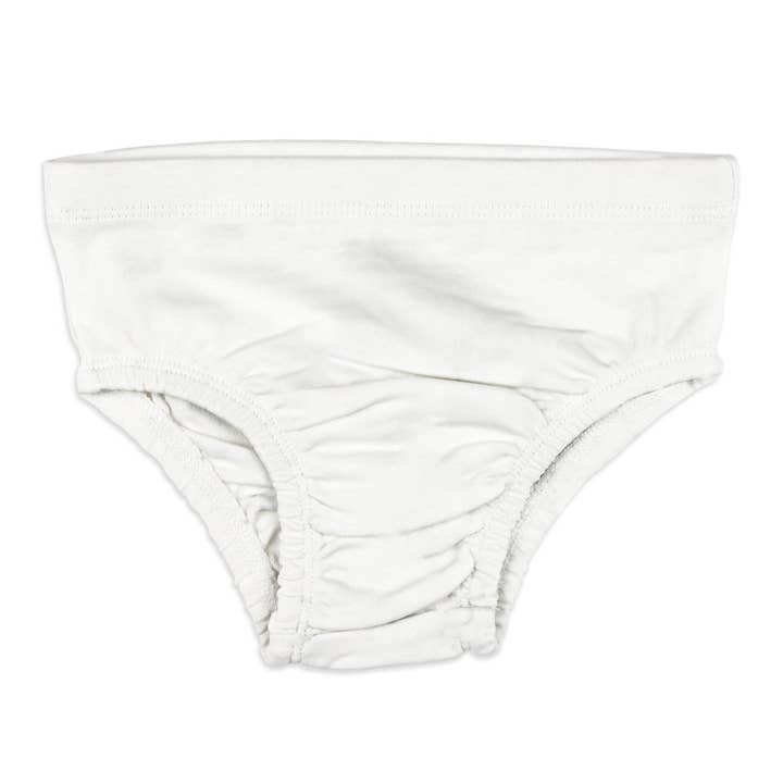 White | Kid's Organic Briefs for wholesale by L'ovedbaby