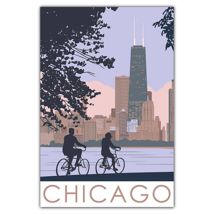 Chicago Lakefront Postcard for wholesale by Bozz Prints