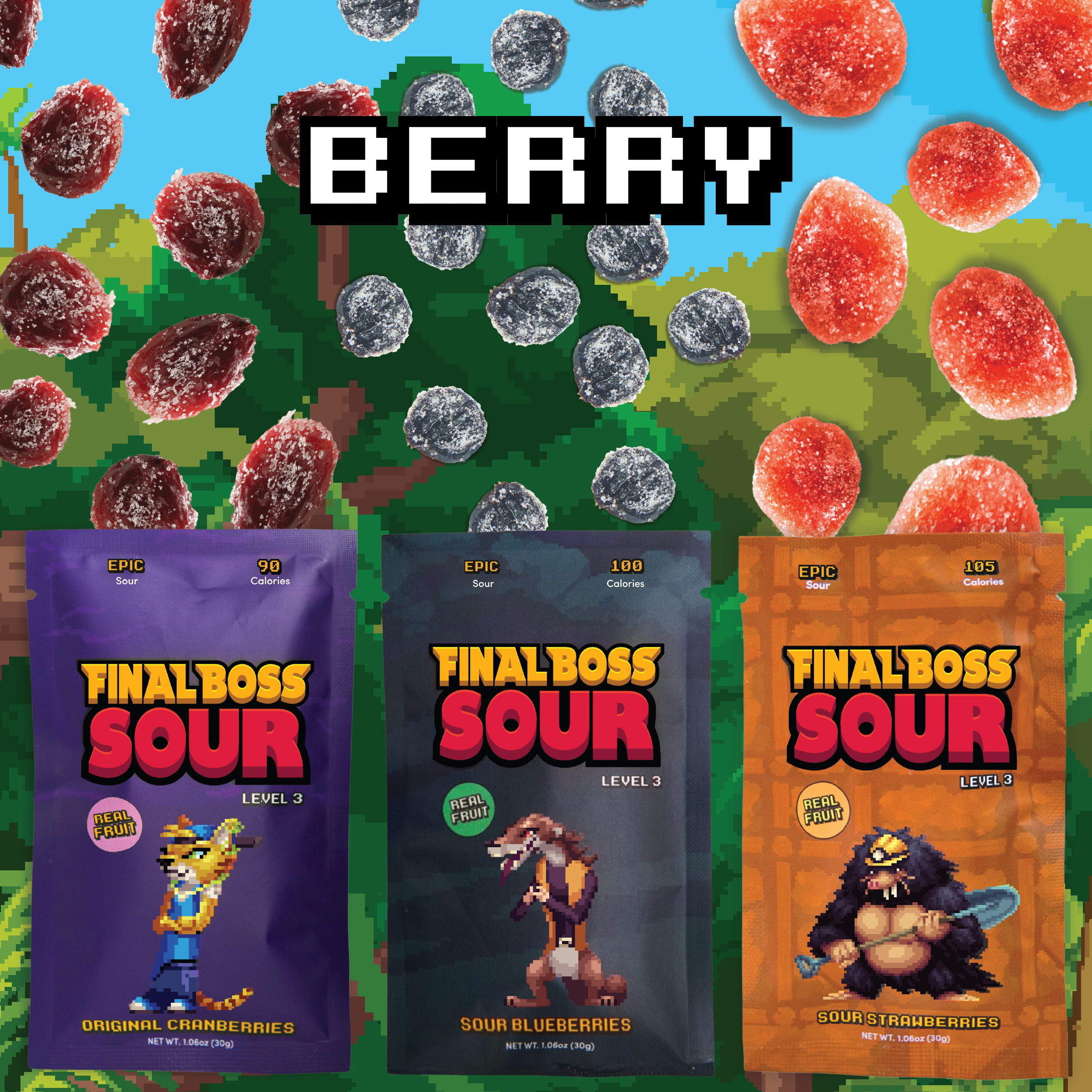 Final Boss Sour - Wholesale Hard Candy - VIP Berry Sampler (18 pack)1