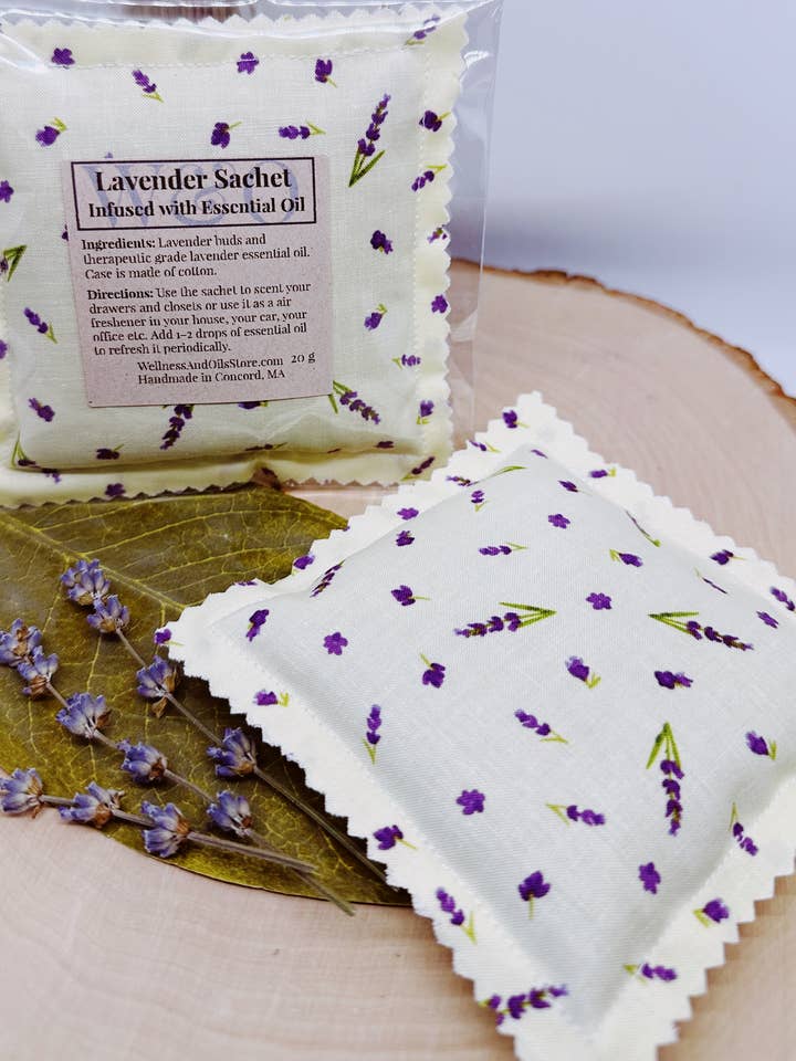 Lavendelpose infunderet med æterisk olie - Gul Lavendel for engroshandel hos Wellness & Oils