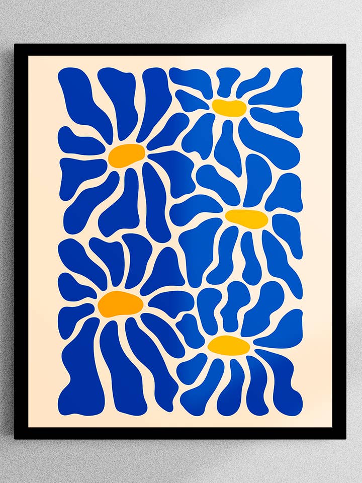 BLUE FLOWERS POSTER for wholesale by PRINTTT STUDIO