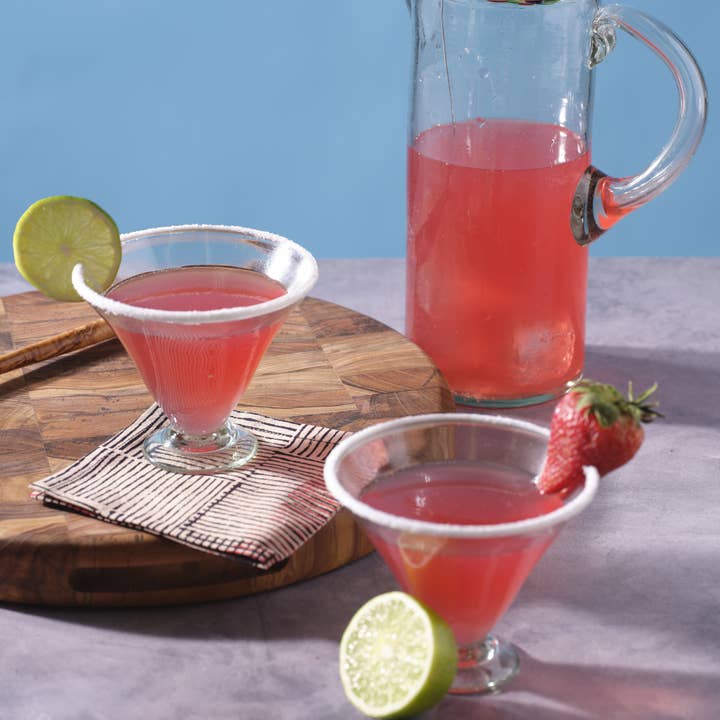 Sobremesa - Wholesale Pitcher - Multi Rim Glass Pitcher with Handle | Recycled Clear Glass 6