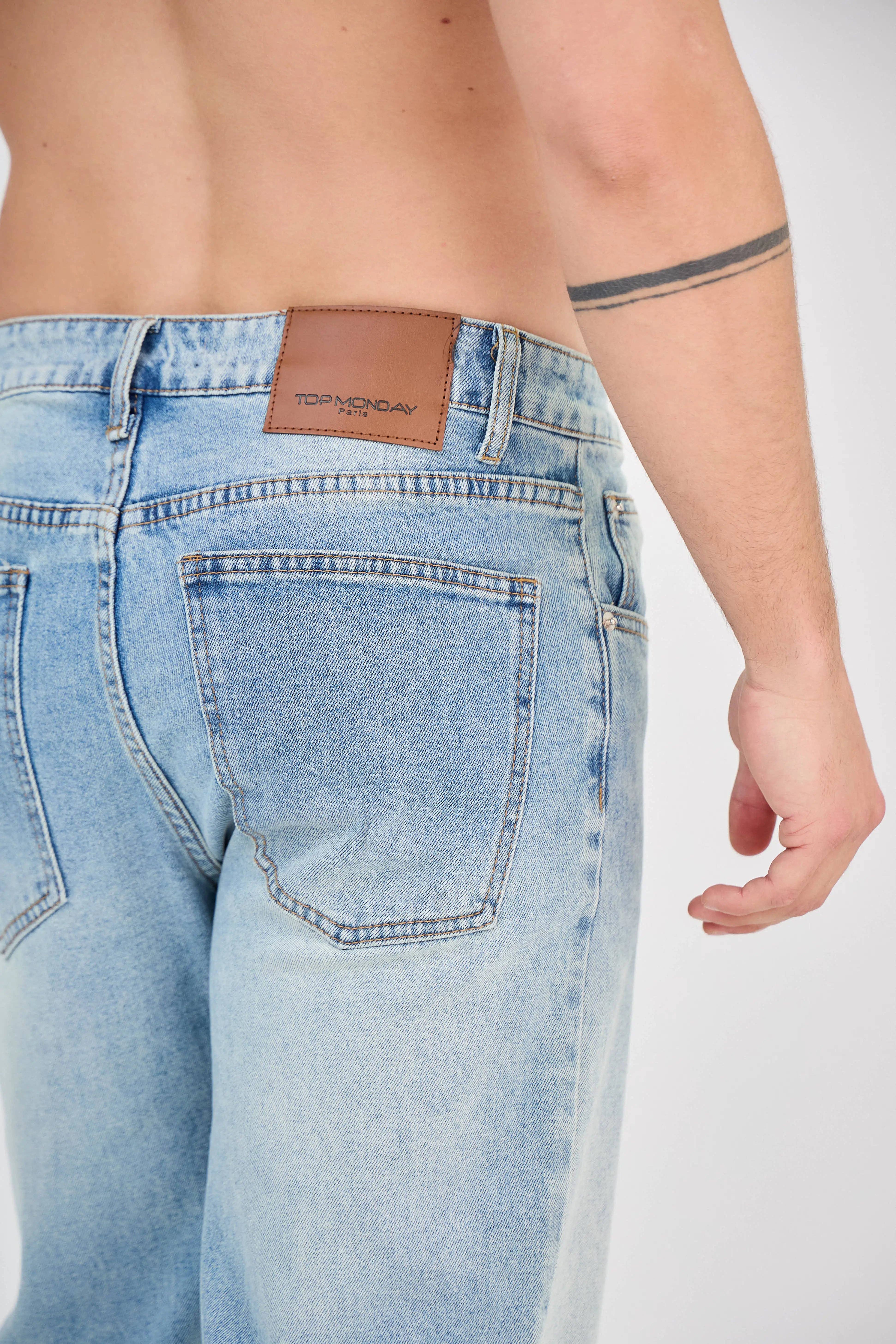TOP MONDAY - Wholesale Jeans - Men's - Jean Light Blue Classic4