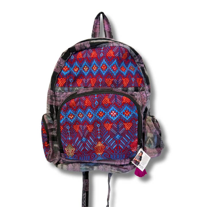 Lumily – Engroshandel Rygsæk - Dame – Vulkan Huipil Upcycled Tekstil Rygsæk - Guatemala1