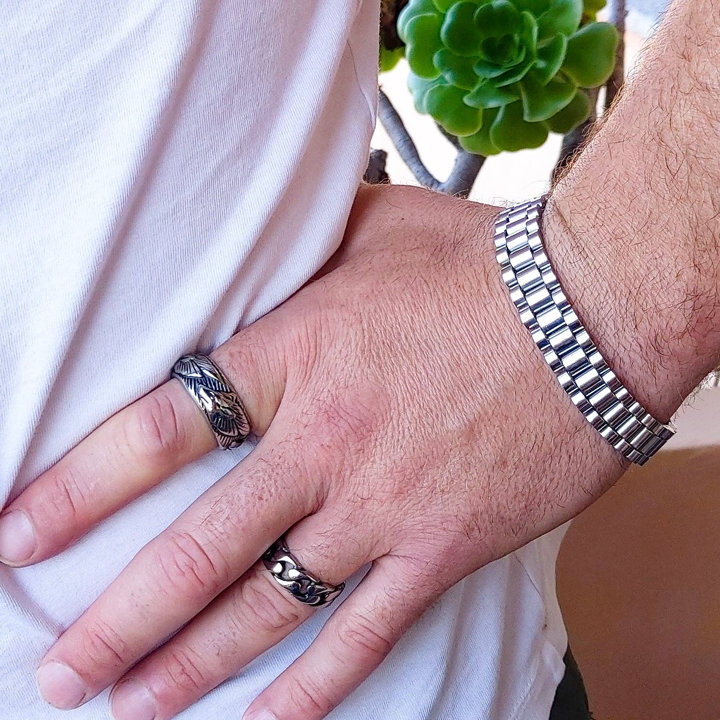 ANELLO maxi fede uomo inciso ACCIAIO for wholesale on Faire5