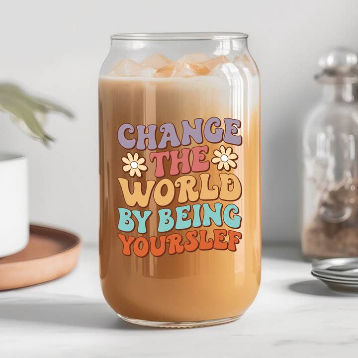 Verändern Sie die Welt, indem Sie Beer Can Libbey Glasbecher sind für den Großhandel von Weavey Studio