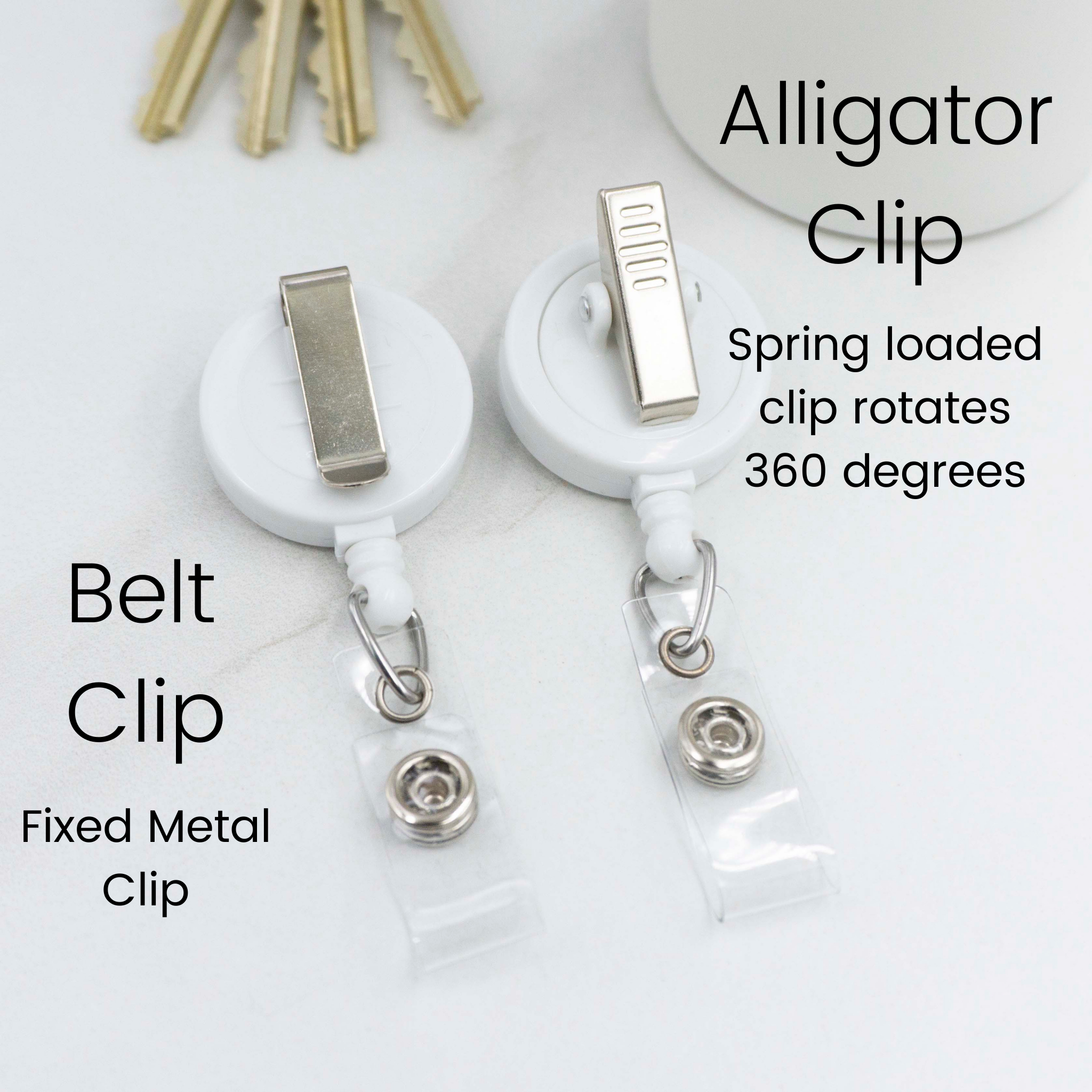 Made by the Best - Vente Accessoire de badge – femme - Enrouleur de badges perlés simple et moderne3