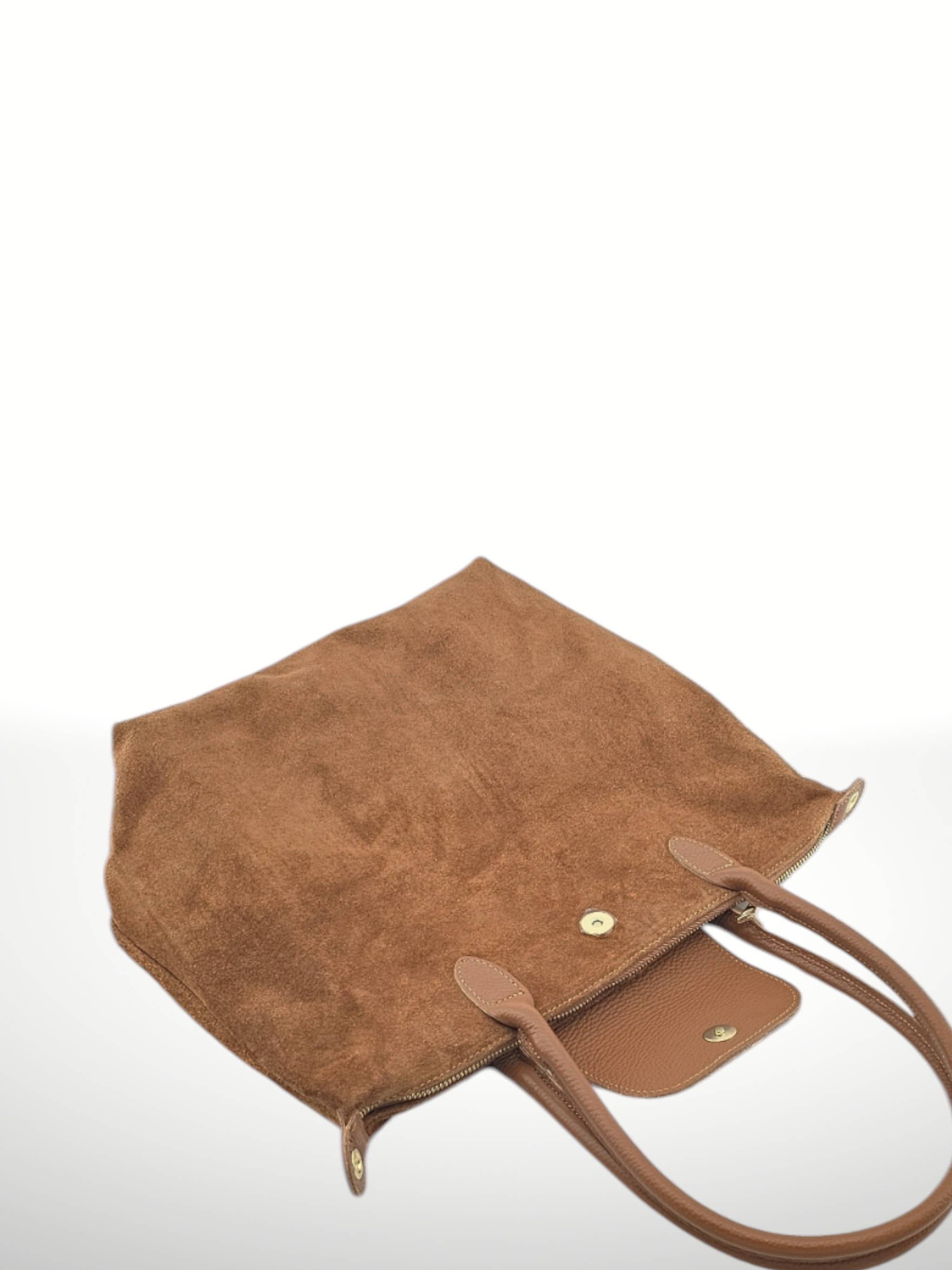 ITALIAN'S LEATHER - Wholesale Top Handle Bag - Women's - Carla Suede Leather Bag ²⁵10