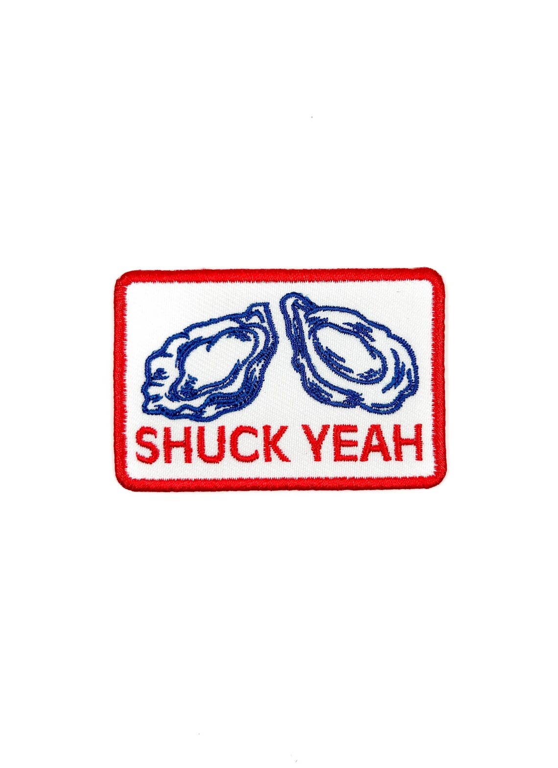 Field Trip Threads - Wholesale Patch - Shuck Yeah Embroidered Iron-on Sew-on Patch Oyster Beach 1