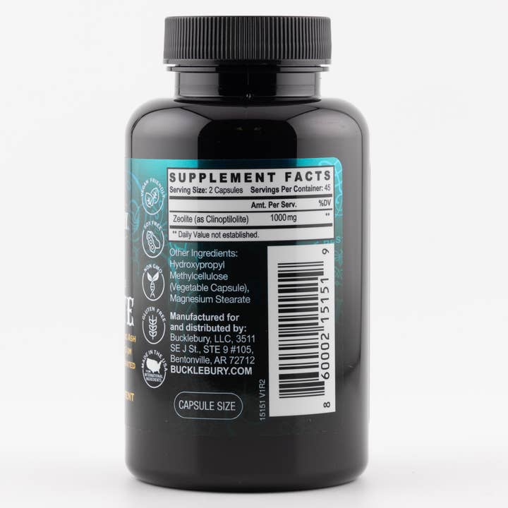 Bucklebury - Venta al por mayor Suplementos/vitaminas para beber - Mineral desintoxicante de zeolita Bucklebury