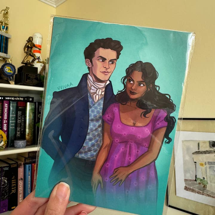 Impression artistique 5x7 de Kate et Anthony pour la vente par Art by Viva