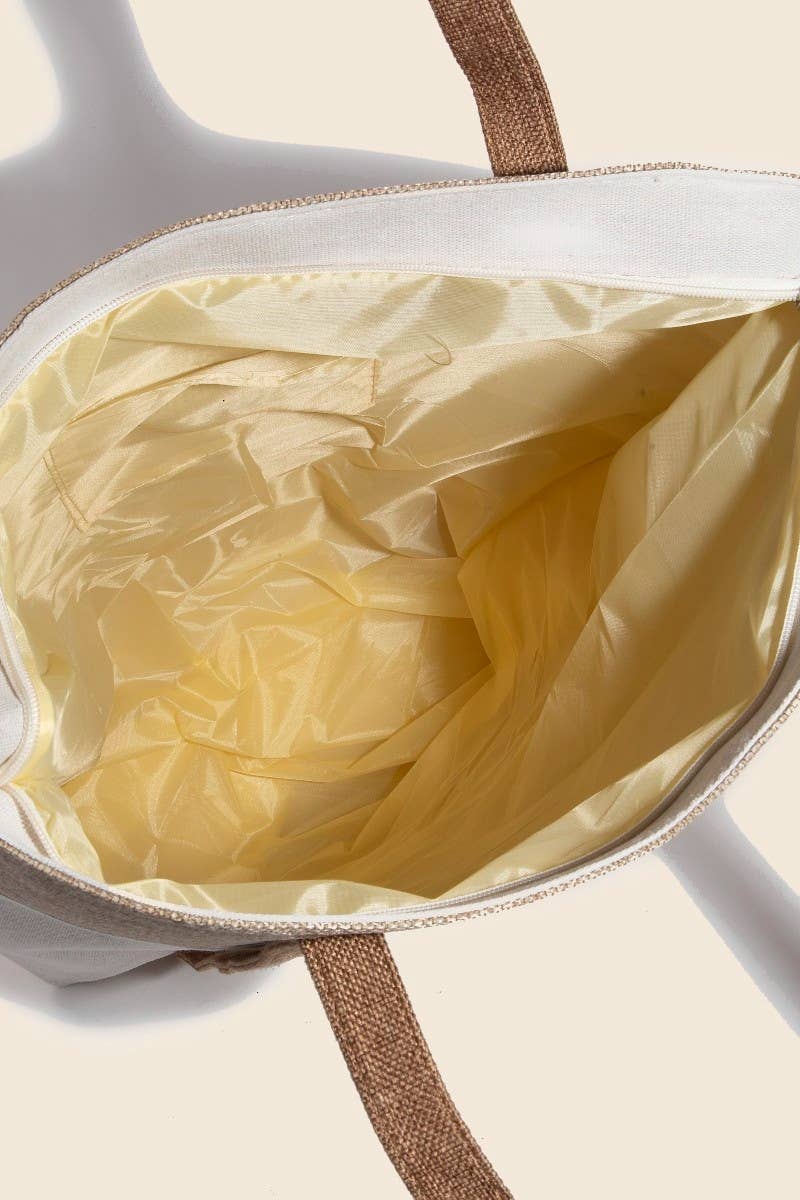 IVKA Large Two Tone Hat Carrier Canvas Tote Bag for wholesale on Faire3