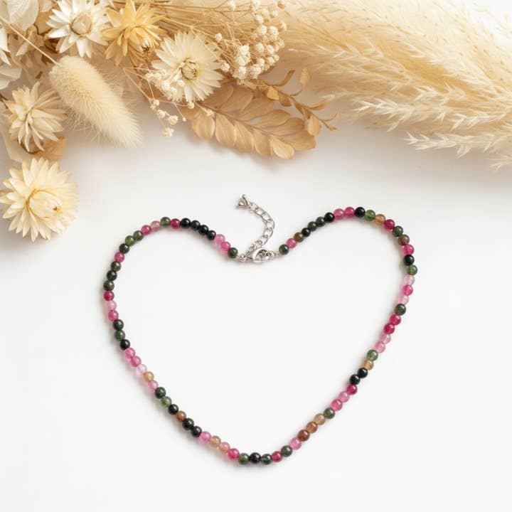 Collana Pietra Tormalina Multicolore per la vendita all'ingrosso da parte di Produtos Namasté