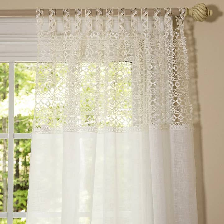 Xia Home Fashions & Manor Luxe - Venta al por mayor Cortinas - Cortina de ganchillo