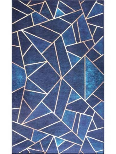 Tappeto Grafic Blue Gold per la vendita all'ingrosso da parte di Mani Textile