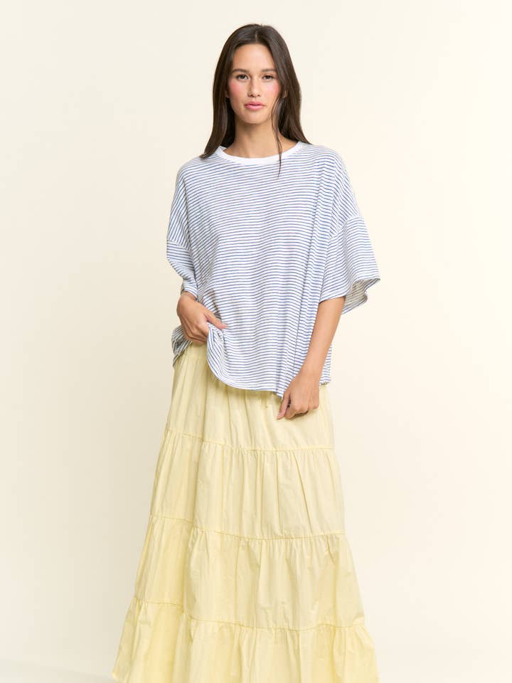 Jupe longue à volants en coton pour la vente par CANDESCENT